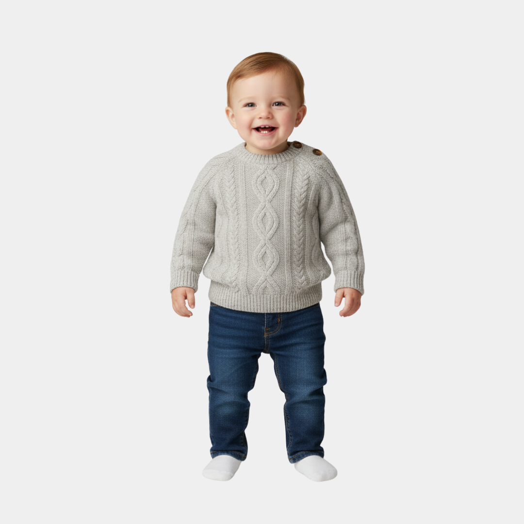 Baby Knit Sweater – Cream