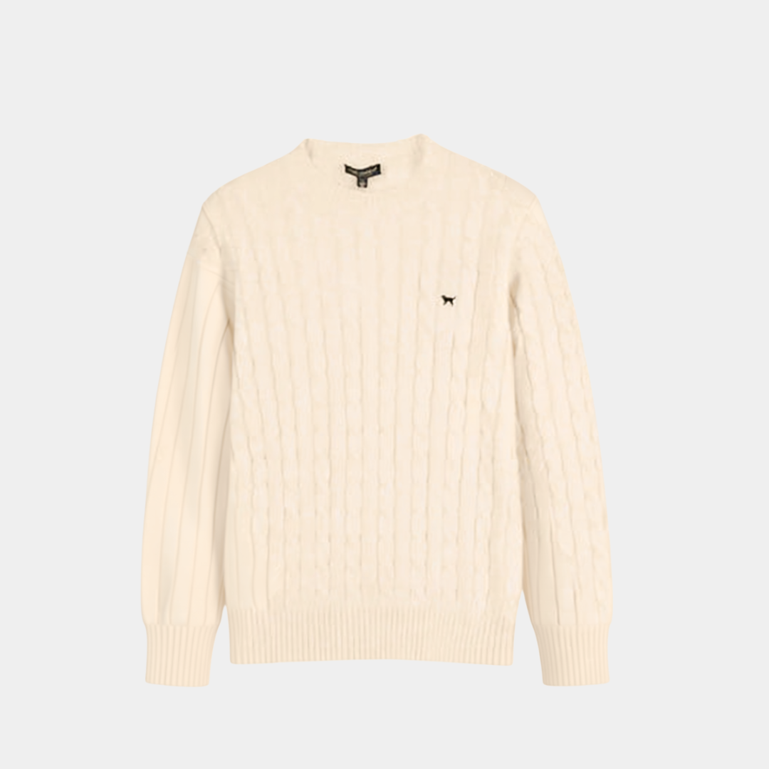 Cream White  Knitted Sweater for Kids – Unisex