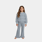 Soft Blue Fuzzy Pajama Set for Girls - Soft & Warmy