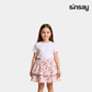 Toddler Girls Ruffle Jersey Skirt - Peach Color