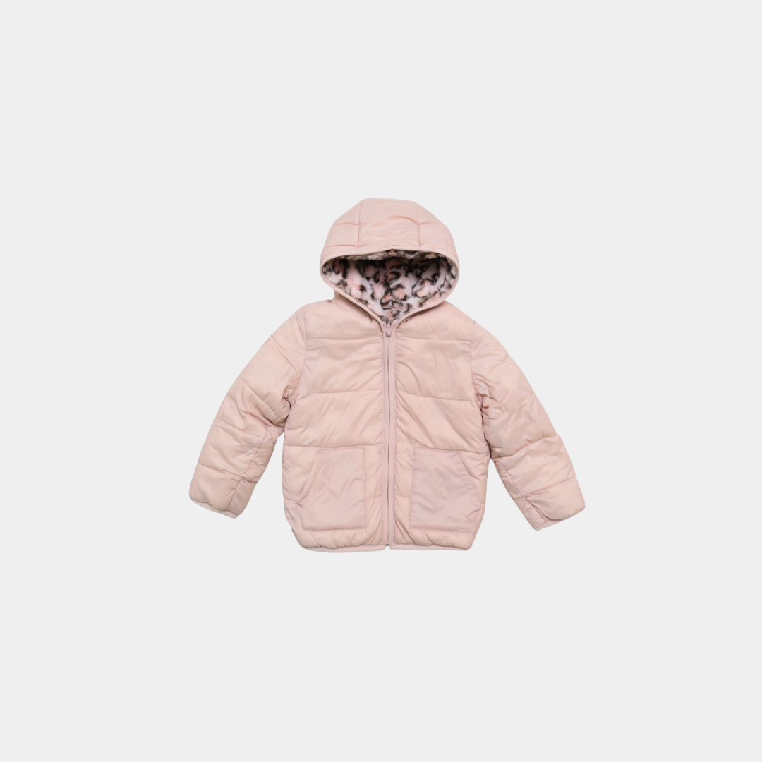 Girls Reversible Faux Fur Winter Jacket