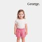Baby Girls Cotton Bubble Shorts - Neon Pink Color