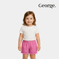 Baby Girls Organic Cotton  Shorts - Coral Pink Color