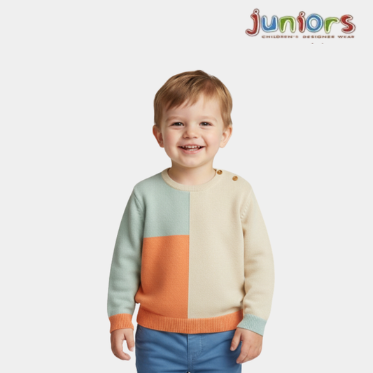 Boys Crew Neck Sweater – Multi Colour block