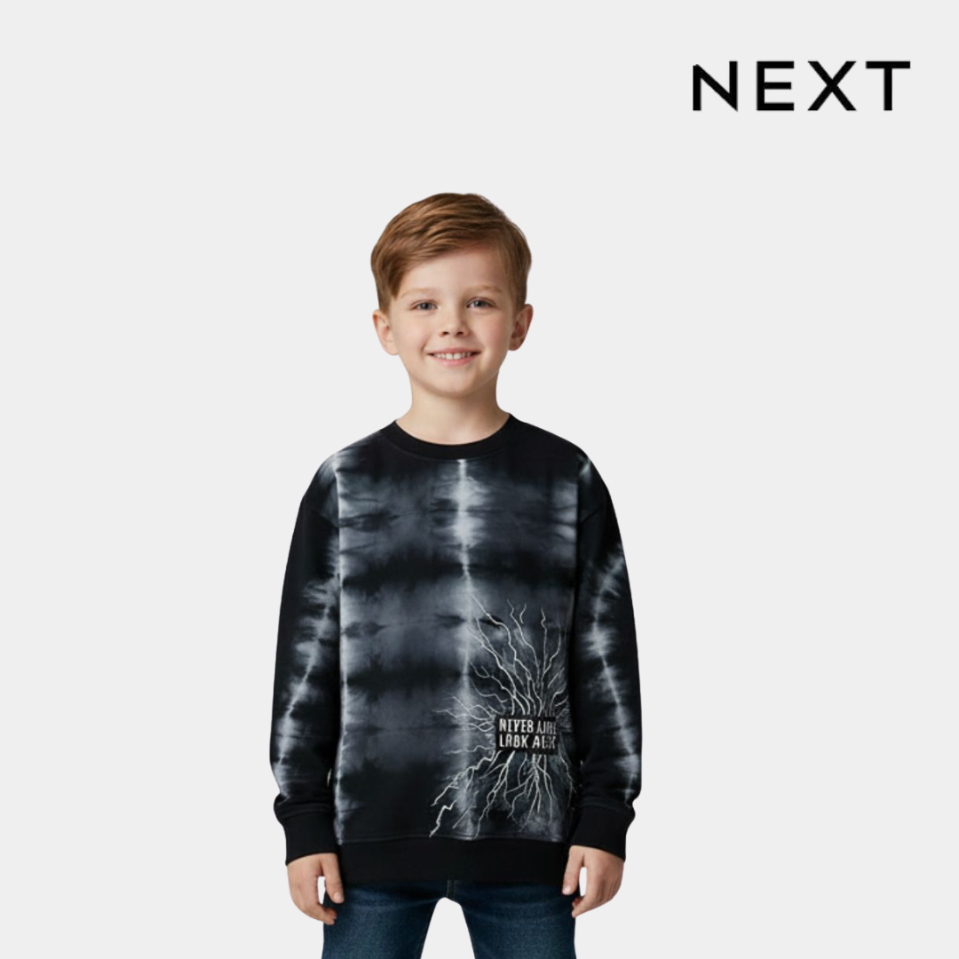 Boys Tie-Dye Print Full Sleeves T-Shirt