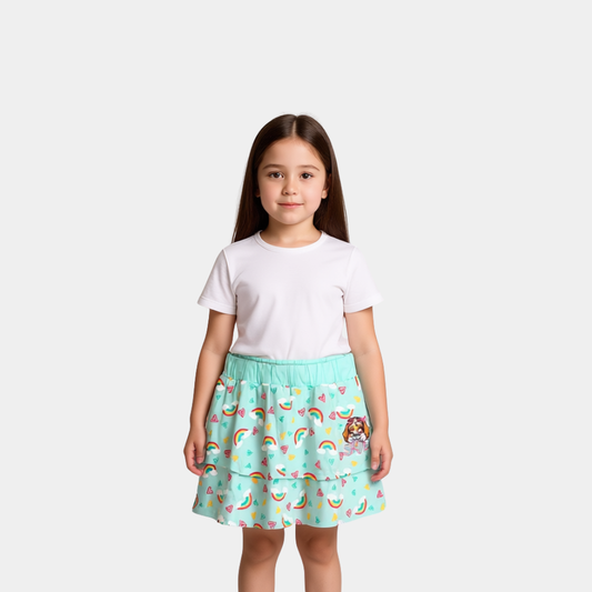 Girls Paw Patrol Skirt - Aqua Green