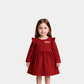 Girls Full Sleeve Dress – Red Floral