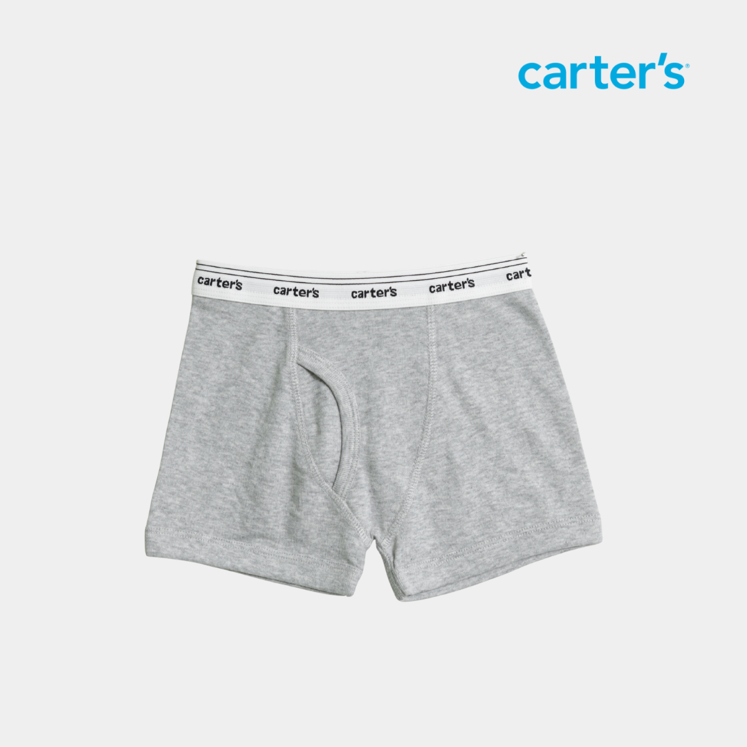 Boys’ Cotton Boxer Brief – Heather Gray