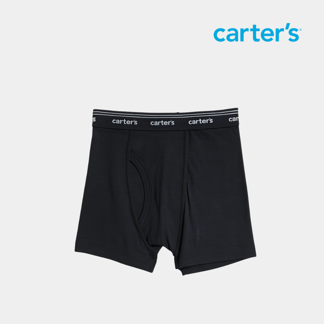 Boys’ Solid Black Boxer Brief – Classic Fit