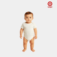 Baby Organic Cotton Bodysuit - Off White Color