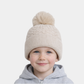 Cream Woolen Cap with Cloth-Like Inner Material