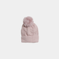 Pink Woolen Cap with Cloth-Like Inner Material