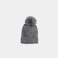 Grey Woolen Cap with Cloth-Like Inner Material