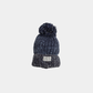 Charcoal Grey & Blue Woolen Cap | Warm Two-Tone