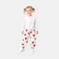Kids Winter Fleece Heart Print Jogger