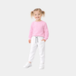 Kids Solid White Casual Jogger Pants