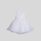 Girls White Pearl Embellished Party Frock