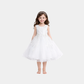 Girls White Pearl Embellished Party Frock