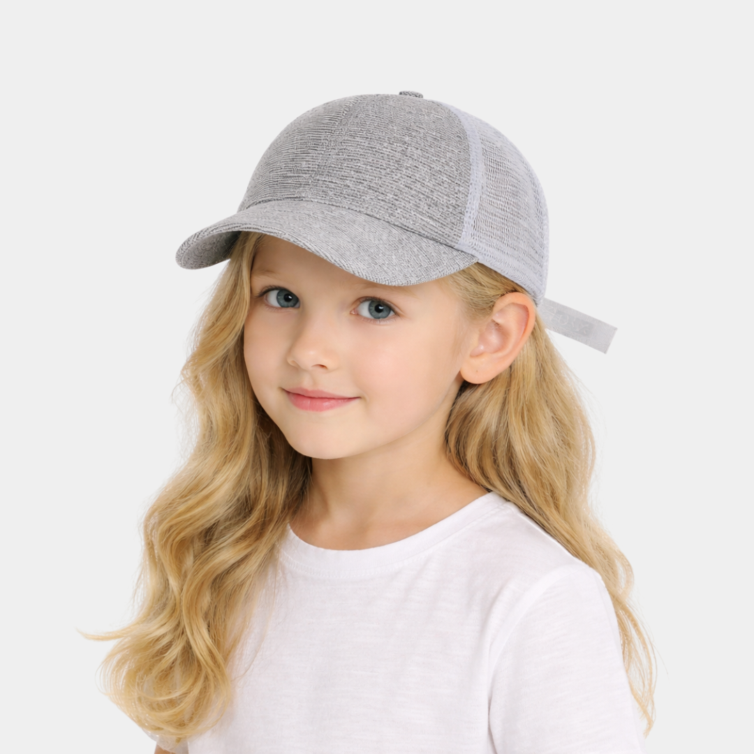 KIDKO Kids Grey Textured Mesh Cap