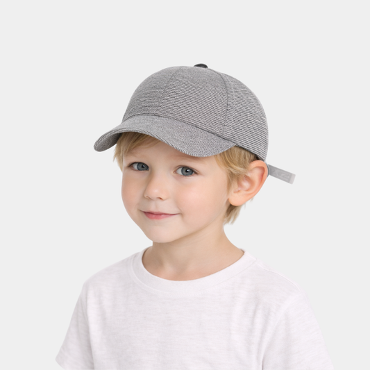 KIDKO Classic Textured Baseball Cap for Kids – Grey