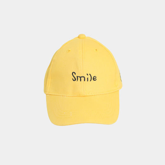 KIDKO Yellow “Smile” Cotton Cap for Kids