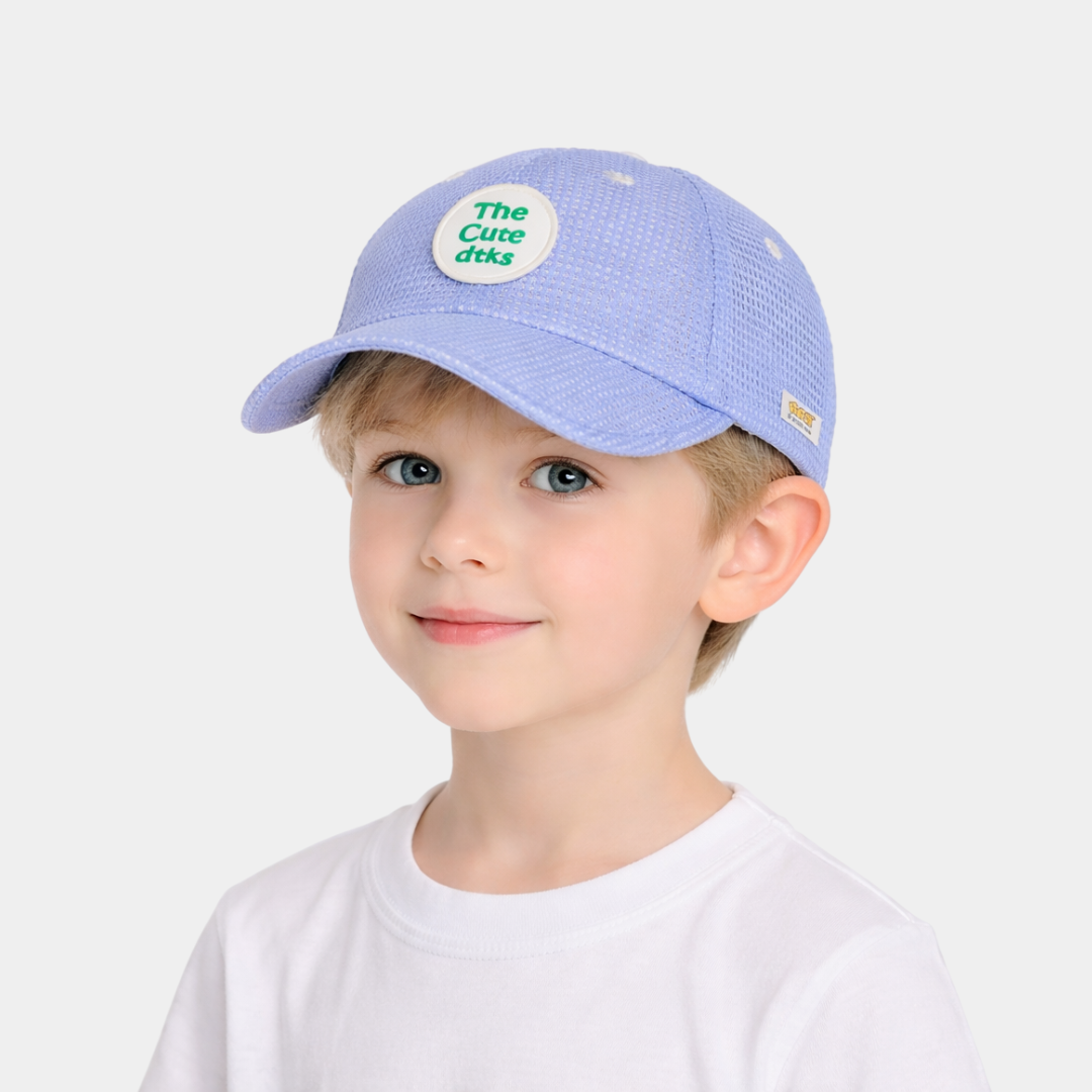 KIDKO Cute Textured Baseball Cap for Kids – Sky Blue