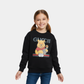 Kids Black Cartoon Bear Graphic Sweatshirt