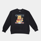 Kids Black Cartoon Bear Graphic Sweatshirt