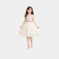 Girls Elegant Blush & Ivory Layered Tulle Party Dress – Embroidered Bodice