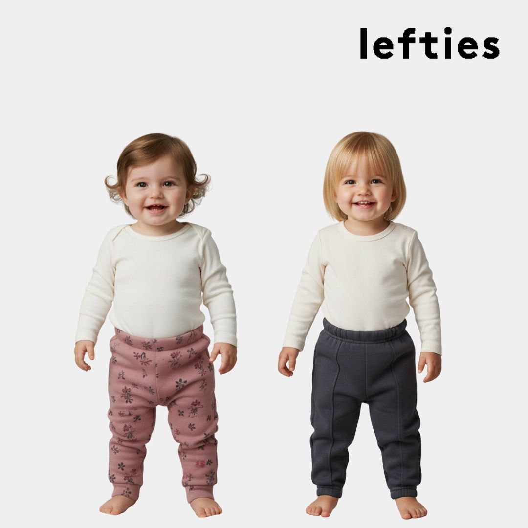 Baby Girls 2-Pack Soft Floral & Plum Jogger Pants