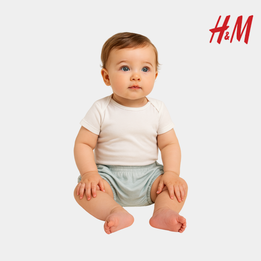 Baby Girls Cotton Shortie - Light Green Color