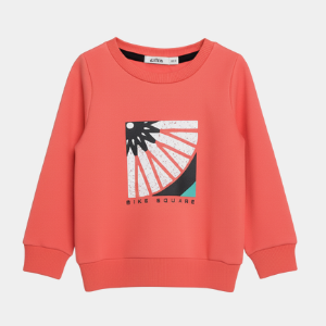 Boys Coral Graphic Bike Print Sweatshirt