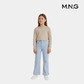 Girls Crop Flared Jeans - Sky Blue Color