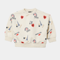 Boys Cream Paris Doodle Print Sweatshirt
