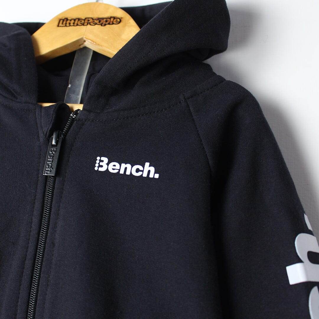 Boys Zipper Hood Tracksuit – Black - KIDKO
