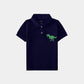 Boys Navy Blue Polo Shirt - Dinosaur - KIDKO