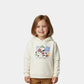 Girls Cream  Floral Print Hoodie - Soft & Warmy
