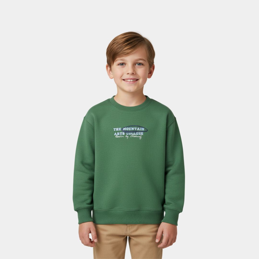 Green "The Mountain Keeps Walking" Sweatshirt for Boys