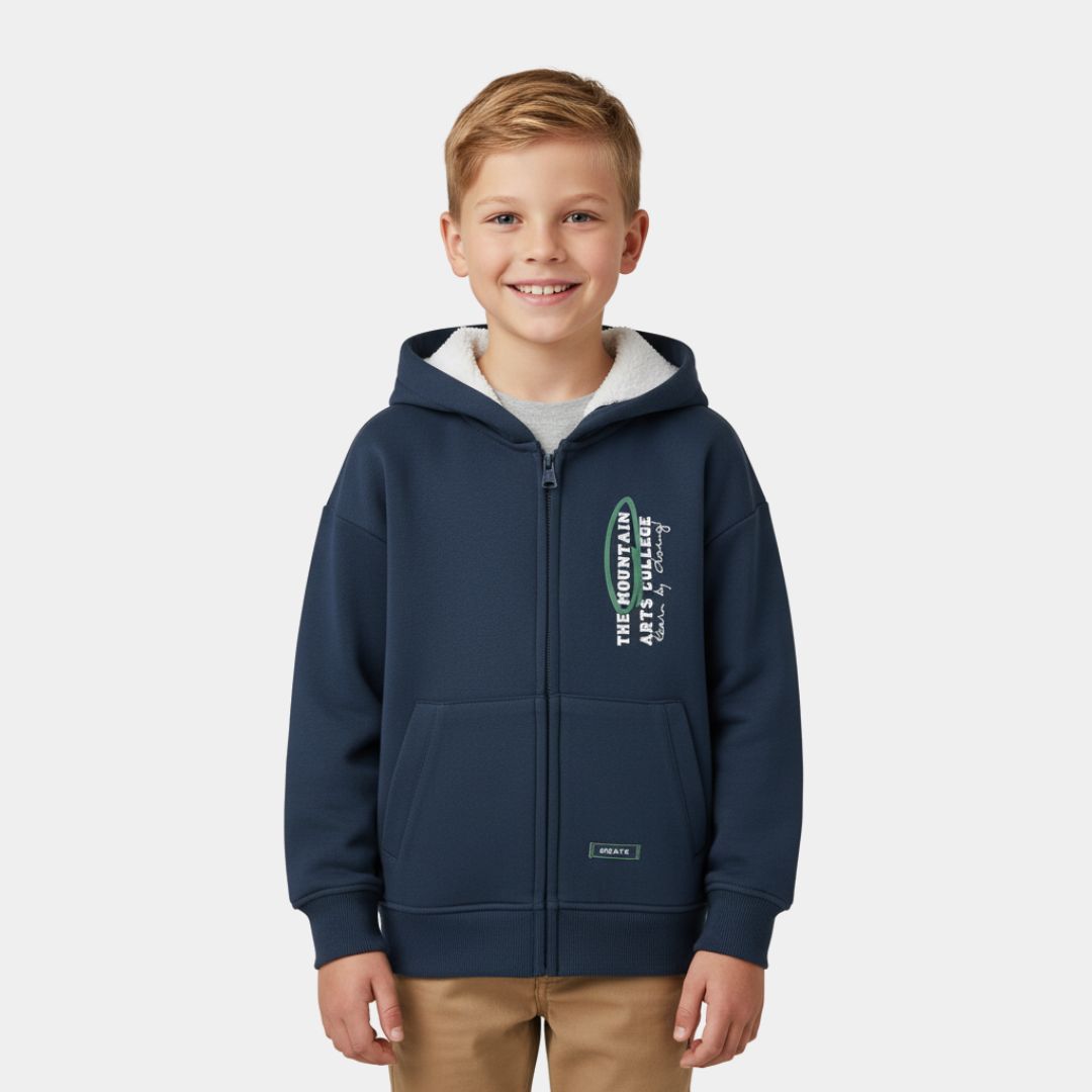 Lined Zip Hoodie for Kids – Unisex