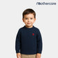 Boys Cozy Cable Knit Sweater - Navy Blue