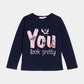 Girls Navy "You Look Pretty" Long Sleeve Tee