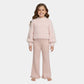 Girls Pink Fuzzy Pearl Light Pink Pajama Set – Soft & Warmy