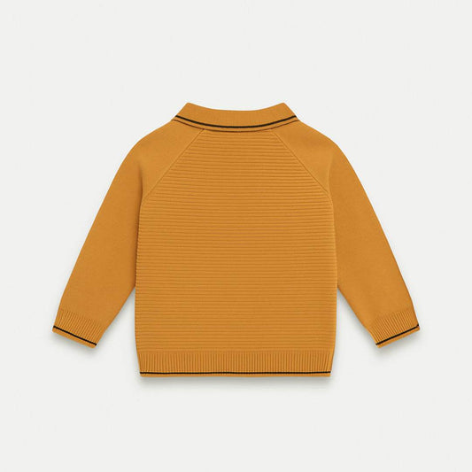 Boy Polo sweater – Orange Color - KIDKO