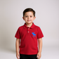 Boys Red Polo Shirt - Reindeer