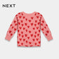 Girls’ Organic Cotton Shirt – Pink with Heart Print - KIDKO