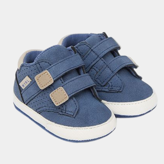 Baby Navy & White Casual Trainer Shoes