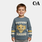 Boys Sweatshirt – Blue "Future King" Lion Print