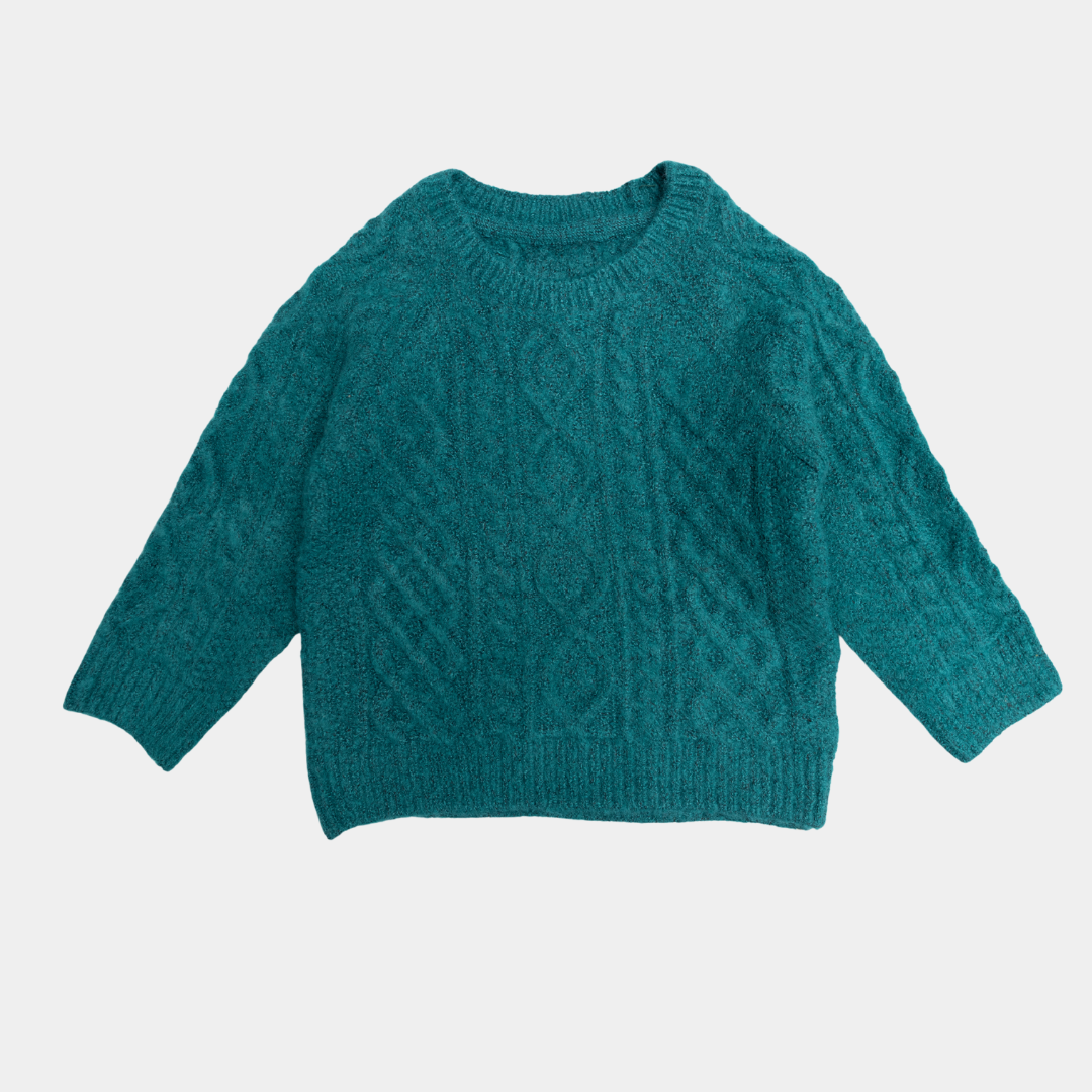 Teal Knitted Sweater for Boys