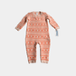 Toddler Winter Knitted Bodysuit - Cream and Peach - KIDKO